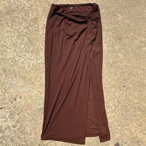 SHEIN Chocolate Brown Maxi Skirt